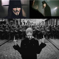 【Top Picks】 Anonymou Hacker V for Vendetta Mater Face Mak Fancy Dre Halloween Prop. 