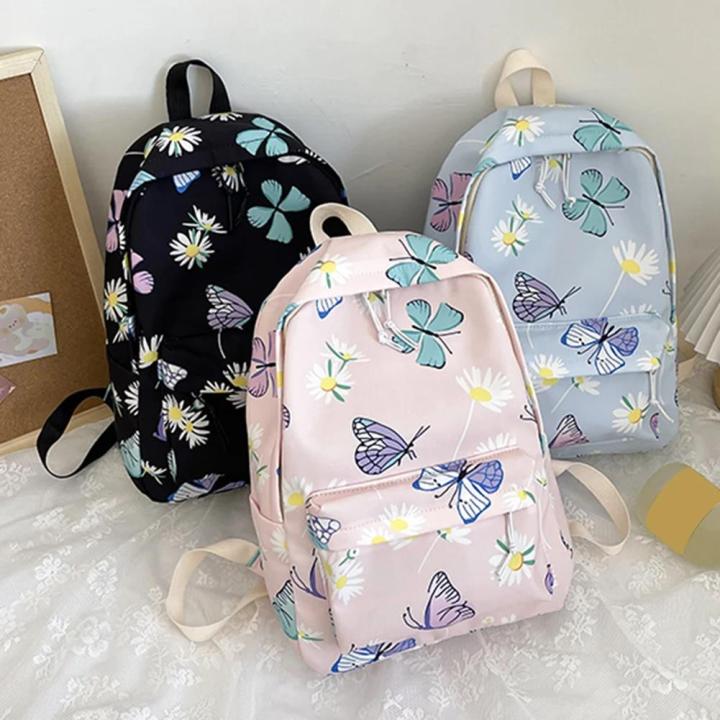 Nylon%20School%20Backpack%20Butterfly%20Teens%20School%20Bag%20for%20Girls%20Backpack%20Women%20Bookbags%20Student%20Schoolbag%20Large%20Black%20Cute%20Bagpack%20-%20Image%204