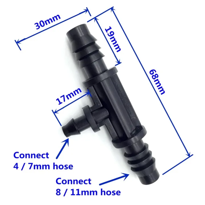 5-Pcs%20Reducer%20Tee%20Connector%20to%20Join%208/11mm%20or%209/12%20mm%20Garden%20Hose%20Pipe%20with%204/7mm%20Tube%20for%20Setup%20Gardening%20Drip%20Irrigation%20or%20Watering%20System.%20-%20Image%203