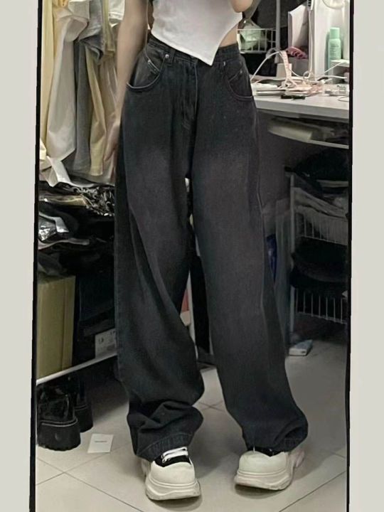 Large%20Size%20Straight%20Jeans%20for%20Fat%20Girls%20Spring%20and%20Autumn%20New%20American%20StylevibeFenggao%20Street%20Slimming%20and%20Wide%20Leg%20Mop%20Pants%20-%20Image%204