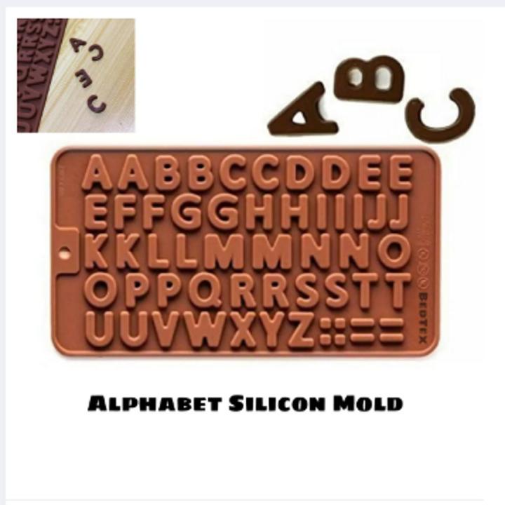 Big size Flexible ABC Alphabet Birthday Silicone Mold Candy Chocolate Mould Xmas Cake Maker