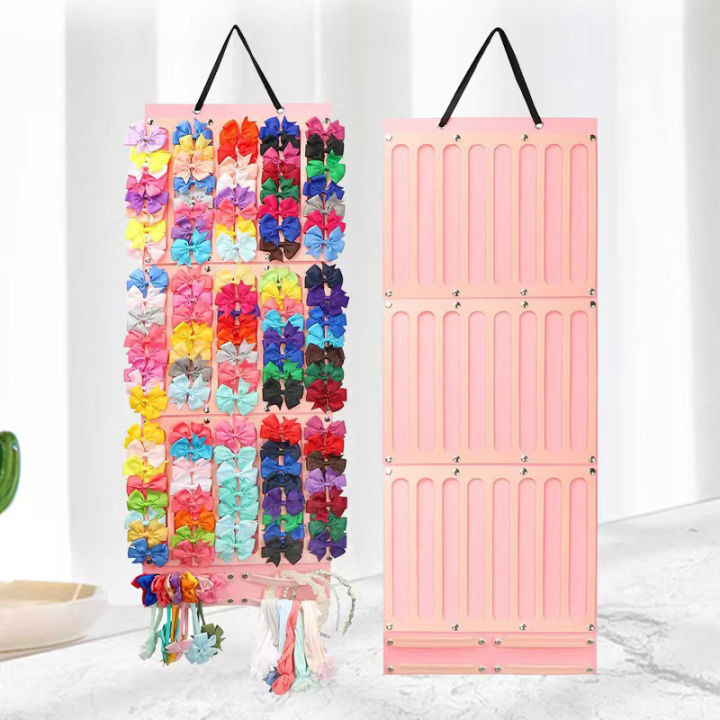 Hair Bows Organizer Wall Hanging Large Capacity Headband Holder Hair Clip Storage Hanger Space Saving Accessory For Girl Room Bayline