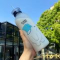 【In-demand】 1000ML Portable Large Cartoon Water Bottle Panda Cute Bear Frosted Straw Cup Food-grade Heat-resistant Good Feel Water Bottle. 