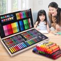 180 Pcs Kids Drawing Painting Set Wood Box Art Set Children Drawing Supplies. 