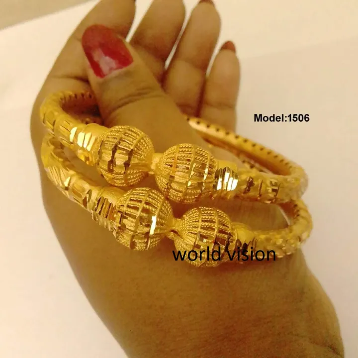 New%20Indian%20Latest%20Traditional%20Kabali%20Bk%20Gold%20Plated%20Bangles%20Bracelets%20For%20Women%202%20Pcs%20-%20Image%202
