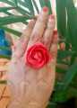 Exclusive Artificial Adjustable Flower Finger Ring For Woman. 