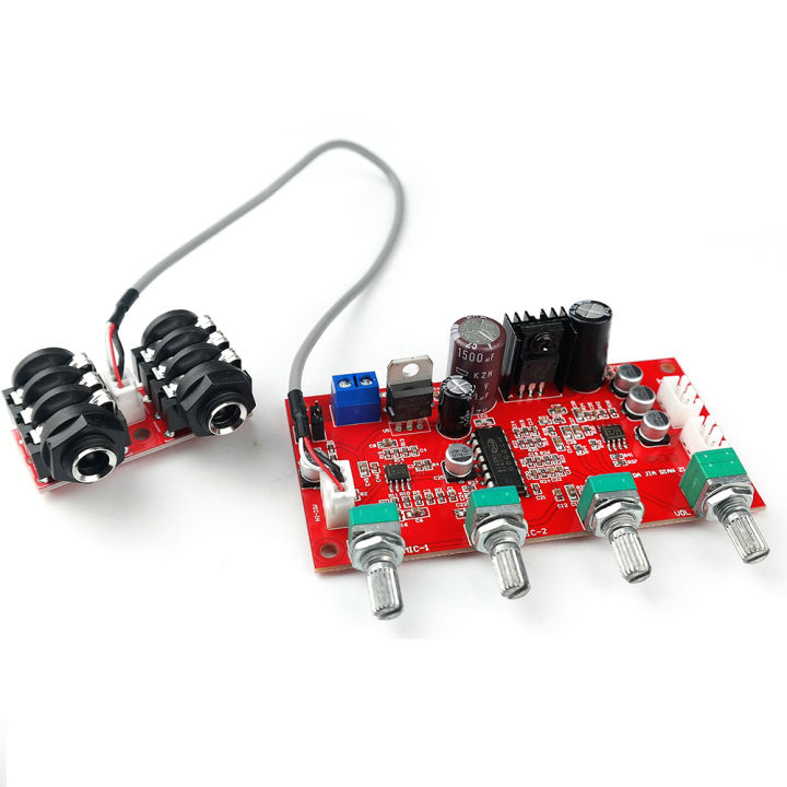 PT2399 Digital Microphone o Amplifier Board Karaoke Plate Reverb Preamplifier Reverberator NE5532 M65831 Op Amp