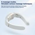 Electric Neck Massager EMS Pulse Rechargeable USB Cervical Traction Therapy Massage Stimulator Pain Relief Heating Massager. 
