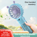 2 IN 1 Mini Strong Wind Spray Atomizing Humidification Air Cooler Handheld Fans brave. 