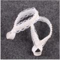 White Artificial Pearl Lace and Elastic Bare Foot Sandal For Girls. 