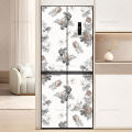 Retro Graffiti Poster Stickers Fridge Door Decals Waterproof PVC Tiling Floral Pattern Refrigerator Door Cover Kitchen Decor.