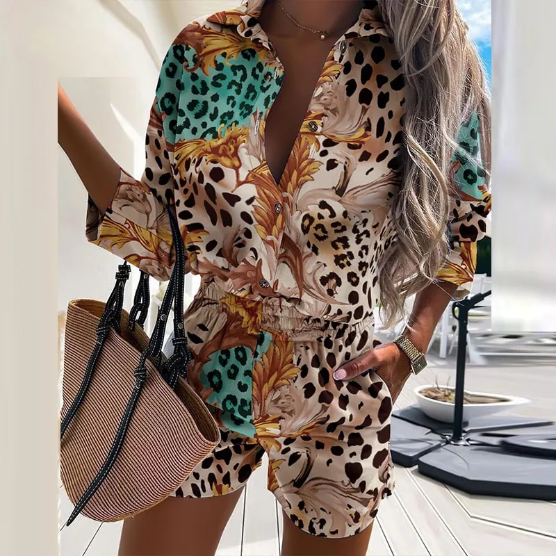 Leopard two piece set best sale