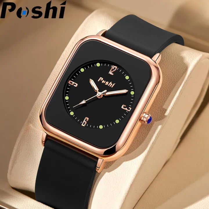 POSHI%20New%20Women%20Fashion%20Watches%20Luxury%20Brand%20Quartz%20Waterproof%20Watch%20Black%20Silicone%20Simple%20Elegant%20Ladies%20Watch%20-%20Image%202