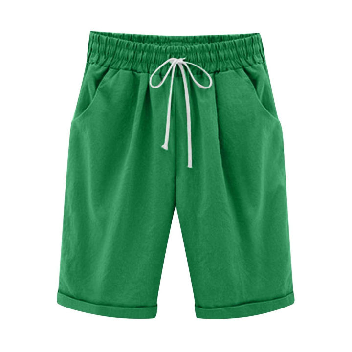 Summer%20Shorts%20Women%20Summer%20Bermuda%20Shorts%20Large%20Size%204XL%20Loose%20Casual%20Sports%20Stretchy%20Cotton%20Straight%20Leg%20Breathable%20Sweatshorts%20-%20Image%202
