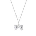 Fashion Simple Bow Necklace Women Pendant Clavicle Chain Luxury Jewelry For Wedding Party Female Gifts 1Pcs. 