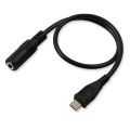 1x Micro/Mini USB 5 Pin Male To 3.5mm Female Jack AUX Audio Sync Headphone Adapter Cable Cord 30cm.