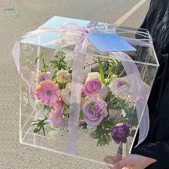 Acrylic%20Flower%20Box%20Wedding%20Keepsake%20Acrylic%20Display%20Case%20for%20Collectibles%20Clear%20Flower%20Bouquet%20Storage%20Box%20Floral%20Box%20Gift%20Box%20-%20Image%205