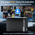 500G Retro Gaming HDD Video Game Console Retrobat&Playnite&Launchbox OS for XBOX/PS3/PS2/Switch/Wii/WiiU/DC/NES with 38200+Games.
