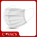 WHITE Surgical Non Medical one time Mask 3 layers with nose bar 25 pcs/poly. 