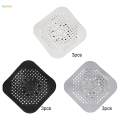 3Pcs Silicone Drain Cover Multipurpose 14x14cm Folding Flat Strainer for Washbasins Laundry Rooms.