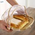 Food Serving Tent Basket Food Storage Basket with Mesh Gauze Cover for Fruit M. 