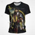 MK Game Mortal Kombat T Shirt For Men Clothing Fashion T-shirts 3D Print Sonya Blade Summer Oversized Streetwear Men Camisetas.