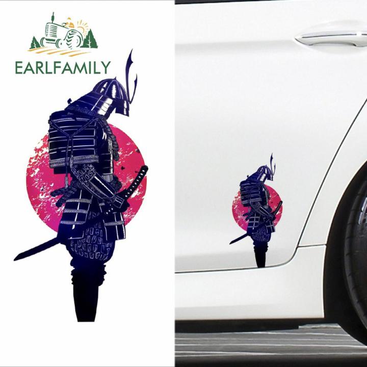 EARLFAMILY 13cm x 6.5cm Cool Japanese Samurai Warrior Graphics Waterproof DIY Car Decals Motorcycle VAN RV PVC Sticker