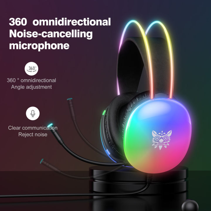 【Premium Quality】 ONIKUMA Professional Gaming Headset with RGB Dynamic ...