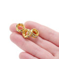 St.Kunkka 20pcs 12/10mm Copper Rhinestone Bead Ring Making Jewelry DIY For Bracelet Necklace.