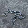 30PCS/Mini Spring Backpack Clasps Climbing Carabiners Keychain Camping Bottle Hooks Survival Gear - Grey. 