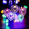 Solar 8-mode 20LED heart-shaped decorative light.