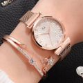 【Aesth Diary Store】(New) small fresh casual set watch 2024female bracelet watches women & girls party matching popular jewelry. 
