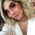 2024 Square Rimless Sunglasses Women Luxury Brand Designer Summer Red Eyeglasses Fashion Sun Glasses for Men UV400 Shades Oculos.