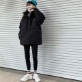 Students Hong Kong Style Thick Trendy Loose Women's Puffer Jacket Coat Cotton-Padded Jacket Winter Korean Style down Anti-Season ins. 