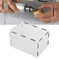 Enclosed Grinding Dust Box Acrylic With 2 Holes Table Polisher Dust Box Tool. 