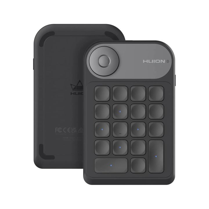 HUION Keydial Mini Wireless Keyboard Bluetooth Connectivity Keyboard with Dial, for Drawing Tablet PC MacBook Surface Pro Laptop