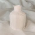 Ribbed round turbine vase mini for home and living room decoration combo(set of 2 vase and a tray). 