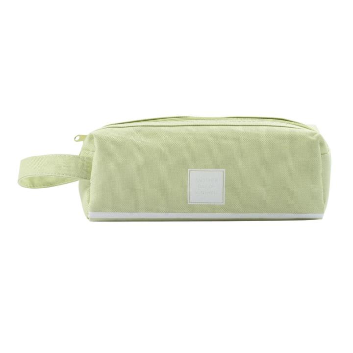 RE ROUGH ENOUGH Black Canvas Large Big Zipper Pencil Case Organizer Bag EDC Pouch For Boys Girls Teen Adults Exam Art Supplies Case Office Business University College School Stationary Storage Pen Box