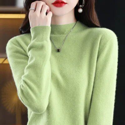 100%25%20Wool%20Cashmere%20Sweater%20Women's%20Knitted%20Sweater%20Half%20High%20Collar%20Long%20Sleeve%20Pullover%20Autumn%20and%20Winter%20Fashion%20Warm%20Top%20-%20Image%207