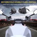 Motorcycle Waterproof Aluminium Alloy Switches 25mm Handlebar Headlight Switch and 3 Wires with Red Led Light - Bike Accessories. 