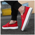 New Trendy Black Grey Red and Khaki Color Korean Canvas Sneakers Shoes for Men Slip On Casual Shoes. 