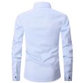 Quality Gentle Formal Mens French Cuff Dress Shirt Men Long Sleeve Solid Striped Style Men's Shirts Cufflink Include Plus Size. 