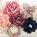 Women Clutch Bag Floral Party Purse Wedding Evening Handbags, White. 