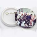 4pcs Custom BTS Bangtan boys Tinplate Brooch Pin Badge.
