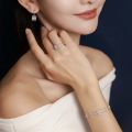 Full Diamond Lotus Bracelet Diamond Bracelet 2023 New S925 Sterling Silver Light Luxury Niche Exquisite European and American Jewelry.
