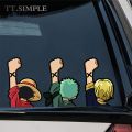 TT Car Sticker for ONE PIECE Car Stickers Anime Motorcycle Waterproof Car Accessoires Decal Graffiti Laptop Campervan Decals.
