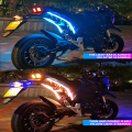 1 set 2 piss universal dual color 45cm drl LED Surface Surface Stripes Flexible Guide Stripes DC 12V Waterproof Auto Day Light. 