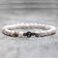 Romantic First Name Bracelet For Lovers 6mm Natural Stone Braslet DIY Couple Braclet Letter Brazalete Gift For Boyfriend Joias. 