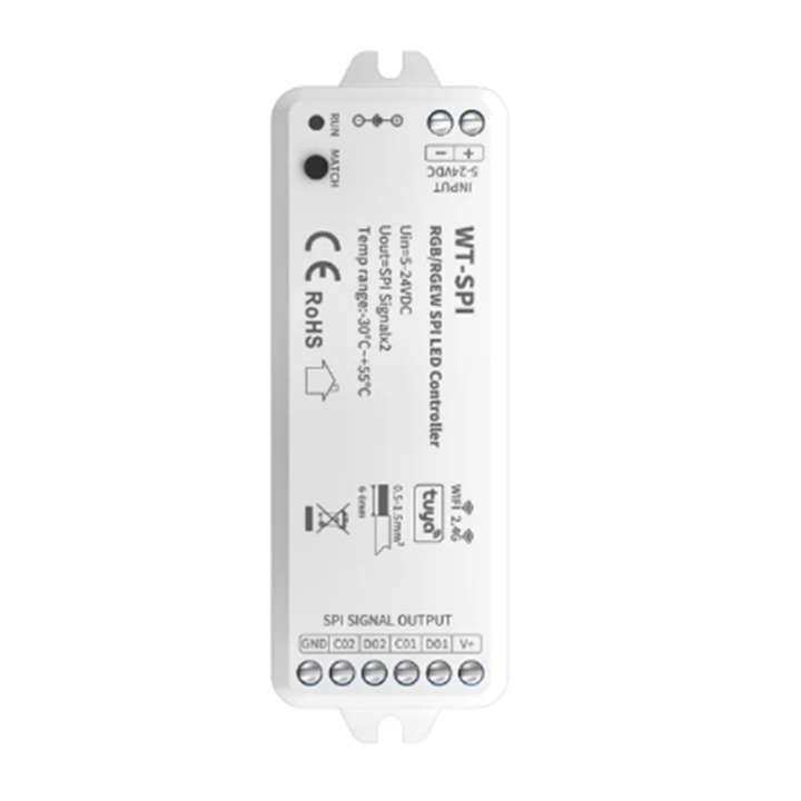 Tuya%20SPI%20RGB/RGBW%20Pixels%20LED%20Controller%20WIFI%202.4GHz%20RF%20Remote%20for%20Alexa%20for%20WS2811%20WS2812B%20WS2815%20Strip%201Set%20-%20Image%202