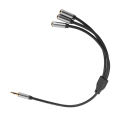 3 in 1 audio cable 3.5 mm / 0.1 inch male to female stereo Audio with high compatibility for portable player. 